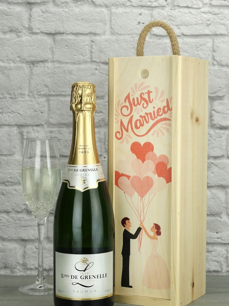 Just Married Sparkling Wine Gift by Le Bon Vin - Image 1 of 1
