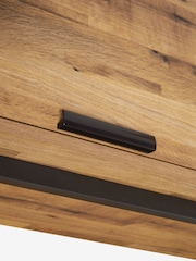 Dark Bronx Oak Effect Overbed Bedside Table - Image 7 of 10