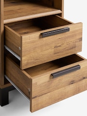 Dark Bronx Oak Effect Overbed Bedside Table - Image 8 of 10