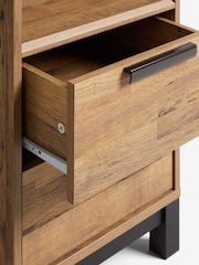 Dark Bronx Oak Effect Overbed Bedside Table - Image 9 of 10