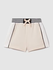 Reiss Ivory Colette 4-9 yrs Cotton Blend Elasticated Waist Shorts - Image 2 of 4