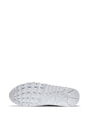Nike White Air Max 90 Leather Trainers - Image 10 of 11