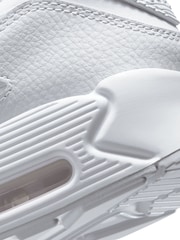 Nike White Air Max 90 Leather Trainers - Image 11 of 11