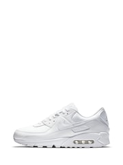 Nike White Air Max 90 Leather Trainers - Image 6 of 11