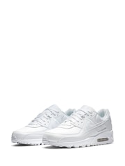 Nike White Air Max 90 Leather Trainers - Image 7 of 11