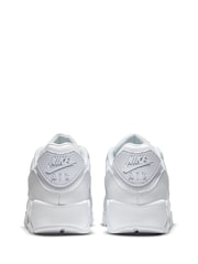 Nike White Air Max 90 Leather Trainers - Image 9 of 11