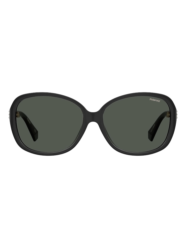 Polaroid Black Oversized Polarised Lens Sunglasses - Image 2 of 4