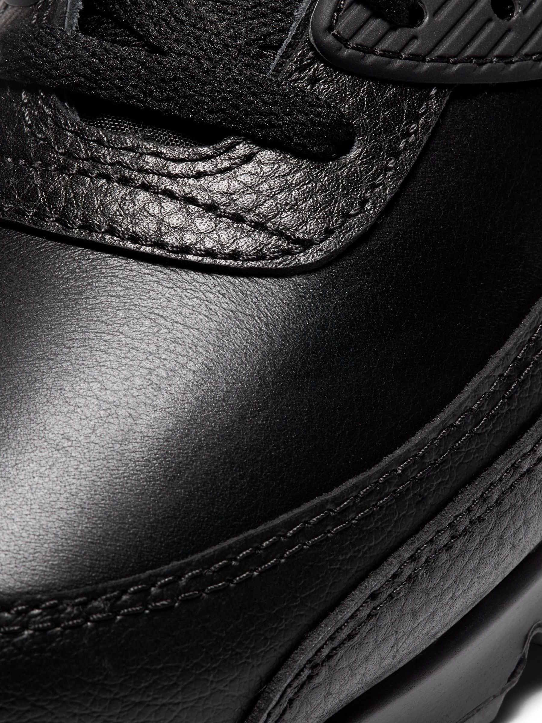 Junior air max 90 leather trainer black / black 2025