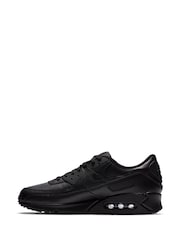 Nike Black Air Max 90 Leather Trainers - Image 4 of 12