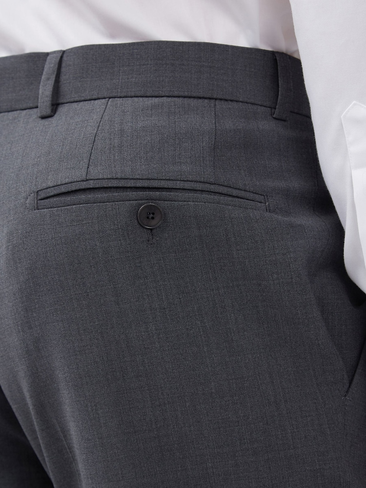 Ted Baker Prem Charcoal Panama Slim Suit: Trousers - Image 5 of 5