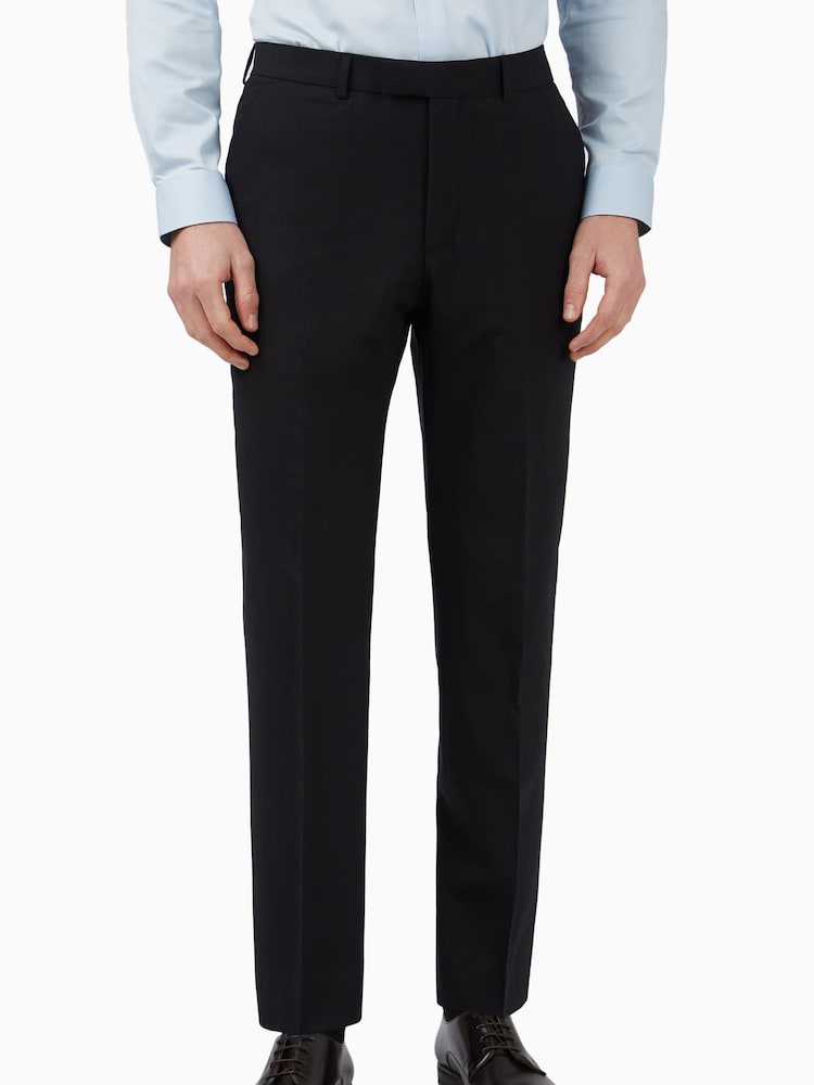 Ted Baker Premium Black Panama Slim Suit Trousers - Image 1 of 3
