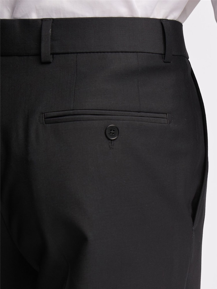 Ted Baker Premium Black Panama Slim Suit Trousers - Image 4 of 4