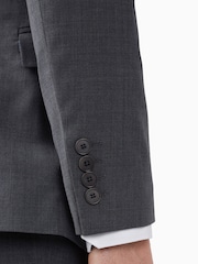 Ted Baker Grey Prem Charcoal Panama Slim Suit: Jacket - Image 6 of 8