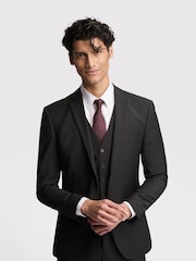 Ted Baker Premium Black Panama Slim Suit: Jacket - Image 1 of 6