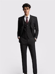 Ted Baker Premium Black Panama Slim Suit: Jacket - Image 2 of 6