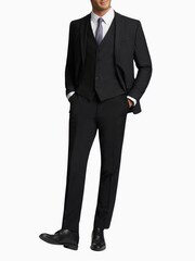 Ted Baker Premium Black Panama Slim Suit: Jacket - Image 3 of 6
