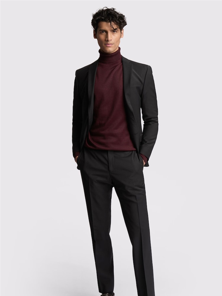 Ted Baker Premium Black Panama Slim Suit: Jacket - Image 4 of 4