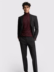 Ted Baker Premium Black Panama Slim Suit: Jacket - Image 5 of 6