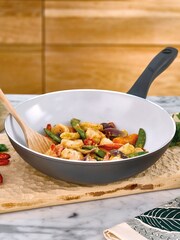 Prestige Grey Earth Pan 28cm Wok - Image 1 of 4