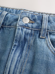 Mid Blue Split Front Maxi Denim Skirt - Image 9 of 9