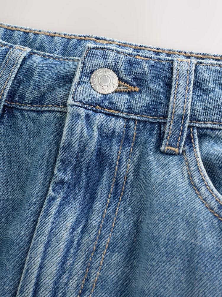 Mid Blue Split Front Maxi Denim Skirt - Image 9 of 9 Mid Blue Split Front Maxi Denim Skirt - Image 9 of 9