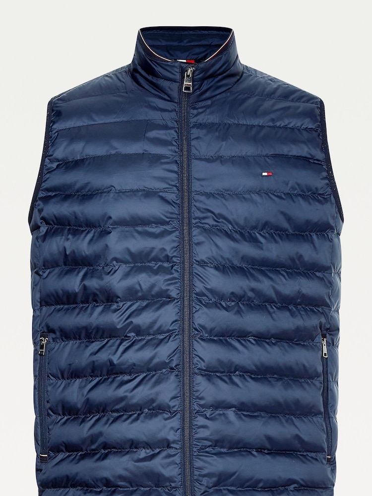Синий - Tommy Hilfiger Core Packable Circular Gilet - Изображение 4 из 4