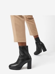 Dune London Black Pella Platform Ankle Boots - Image 5 of 5