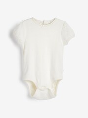 Pastel Pointelle 5 Pack Short Sleeve Baby Bodysuits - Image 4 of 11
