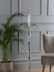 Laura Ashley Polished Chrome Blake Cut Glass Crystal Floor Lamp Base - Image 1 of 5