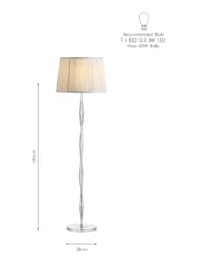 Laura Ashley Polished Chrome Blake Cut Glass Crystal Floor Lamp Base - Image 5 of 5
