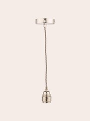 Laura Ashley Polished Nickel Flute Luxury Ceiling Light Suspension Kit - Image 2 of 3