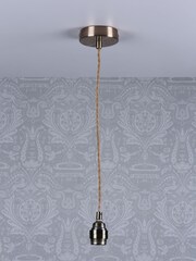 Laura Ashley Antique Brass Flute Luxury Ceiling Light Suspension Kit - Image 1 of 3