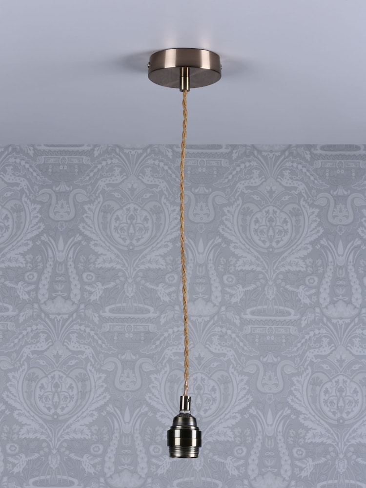 Laura Ashley Antique Brass Flute Luxury Ceiling Light Suspension Kit - Image 1 of 3