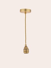 Laura Ashley Antique Brass Flute Luxury Ceiling Light Suspension Kit - Image 2 of 3