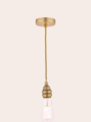 Laura Ashley Antique Brass Flute Luxury Ceiling Light Suspension Kit - Image 3 of 3