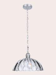Laura Ashley Clear Salisbury Chrome Pendant Ceiling Light - Image 2 of 3