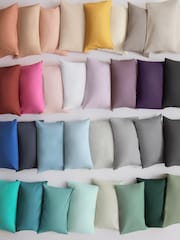 Dazzling Blue Cotton Rich Plain Duvet Cover and Pillowcase Set - Image 3 of 3
