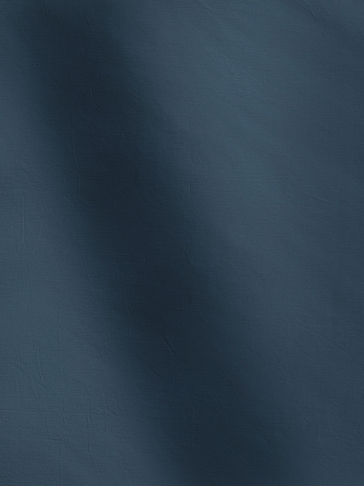Blue Ink Navy Cotton Rich Plain Duvet Cover and Pillowcase Set - Image 4 of 4