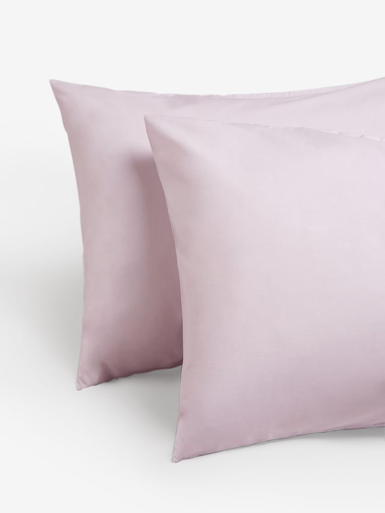 Purple Lilac Cotton Rich Plain Duvet Cover and Pillowcase Set - Image 3 of 4