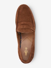Brown Suede Penny Loafers - Image 7 of 10