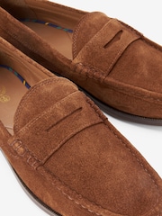 Brown Suede Penny Loafers - Image 8 of 10