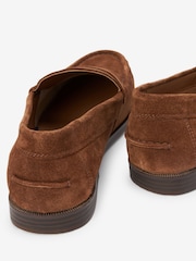 Brown Suede Penny Loafers - Image 9 of 10