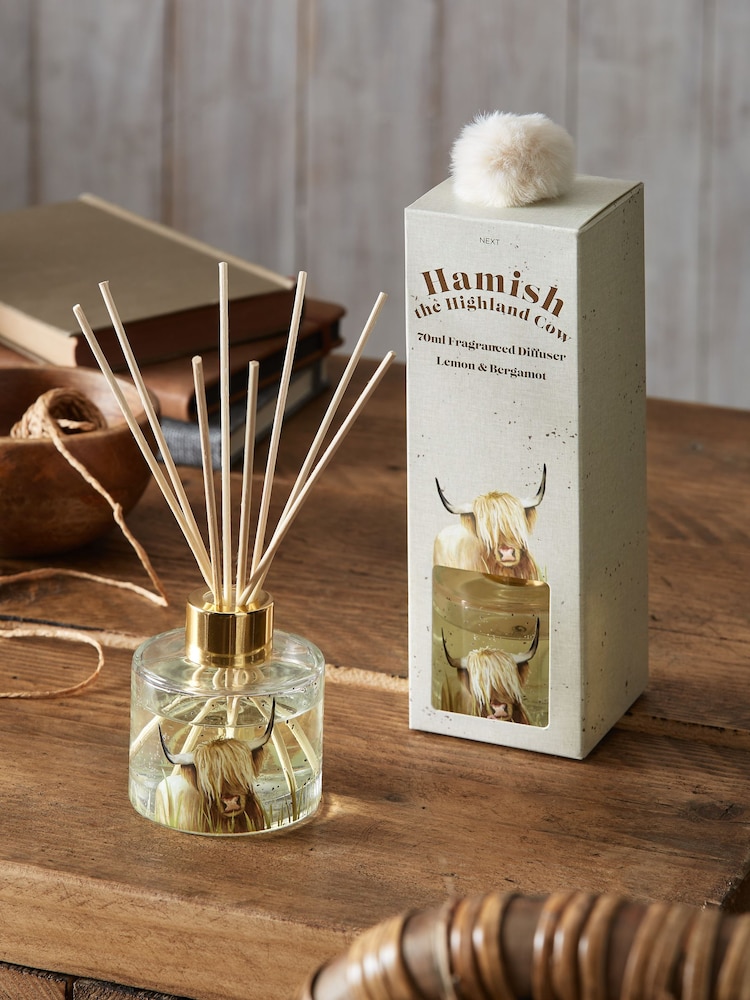 Lemon & Bergamot Hamish The Highland Cow Fragranced Reed Diffuser - Image 1 of 2