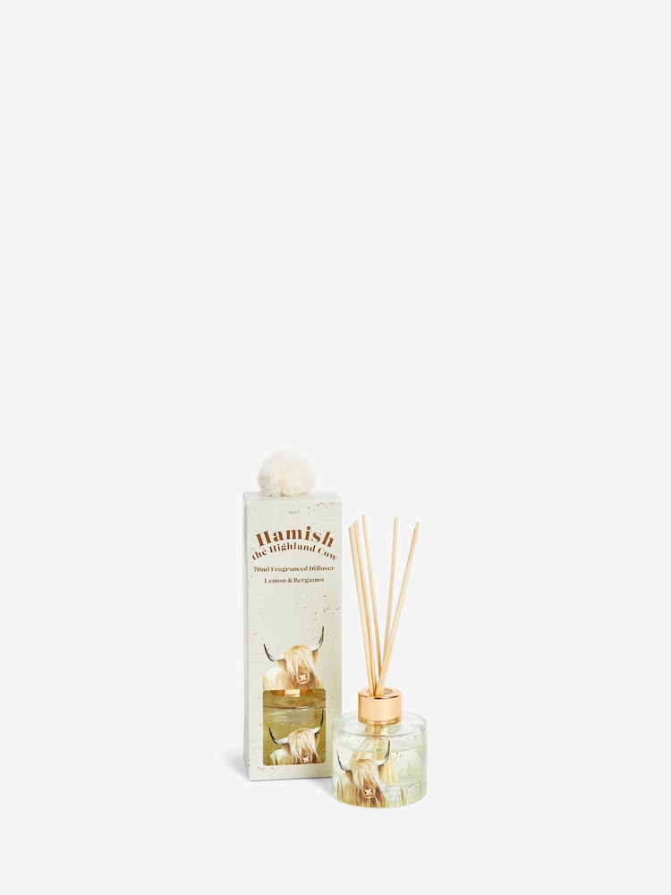 Lemon & Bergamot Hamish The Highland Cow Fragranced Reed Diffuser - Image 2 of 2