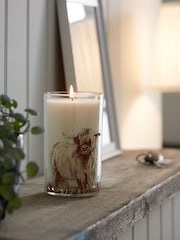 Natural Lemon & Bergamot Highland Cow Pillar Scented Candle - Image 1 of 4