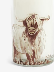 Natural Lemon & Bergamot Highland Cow Pillar Scented Candle - Image 4 of 4