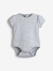Pink/Cream Pointelle 5 Pack Short Sleeve Baby Bodysuits - Image 2 of 8