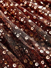 Bronze Sequin Sequin Foil Sparkle Party Skirt (3-16yrs) - Image 3 of 3