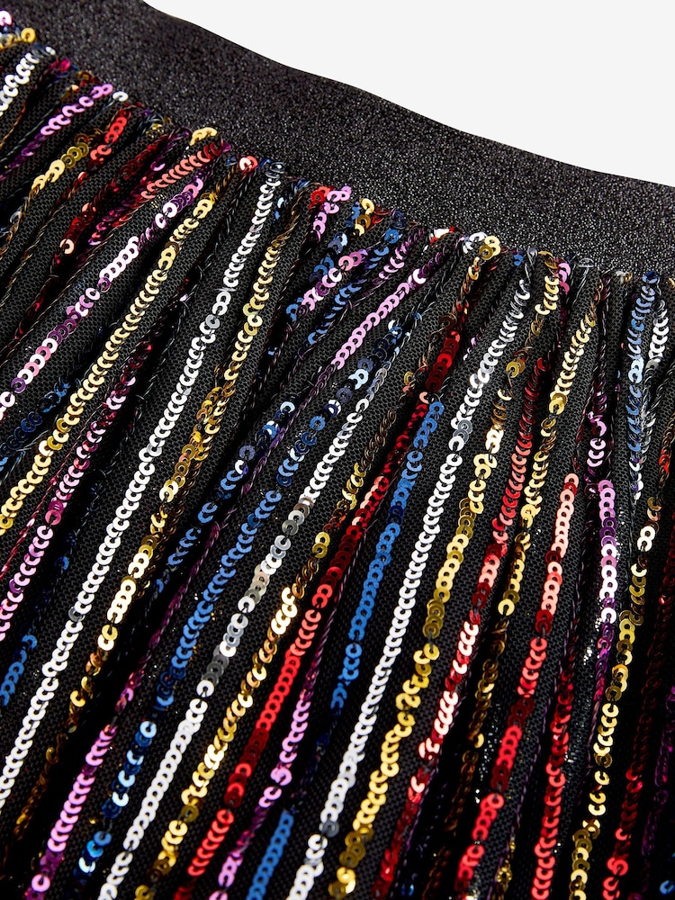 Rainbow Stripe Sequin Skirt (3-16yrs) - Image 7 of 7 Rainbow Stripe Sequin Skirt (3-16yrs) - Image 7 of 7