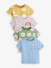 Blue Short Sleeve T-Shirts 4 Pack (3mths-7yrs) - Image 1 of 6